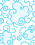 Light Blue Swirling Cloud Meadow Rug