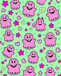 Pink Ghost Halloween Cartoon Rug