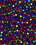Vibrant Retro Polka Dot Circles Rug