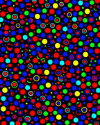 Vibrant Retro Polka Dot Circles Rug