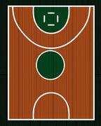 Classic Wooden Court Geometric Rug