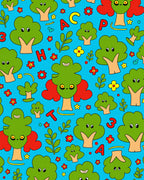 Whimsical Green Alphabet Trees Rug