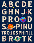 Cosmic Alphabet with Planets and Stars Rug