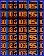 Retro Digital Display Numbers Rug