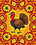 Golden Turkey Floral Mandala Rug