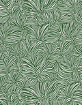 Emerald Green Abstract Swirl Foliage Rug