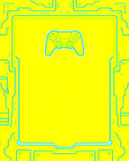 Neon Yellow Cyberpunk Controller Rug