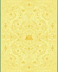 Yellow Floral Art Nouveau Line Drawing Rug