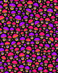 Vibrant Cosmic Mushroom Stars Rug