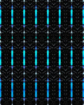 Electric Blue Vertical Lattice Rug