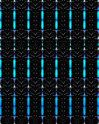 Electric Blue Vertical Lattice Rug