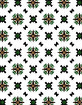 Ornate Black Green Brown Medallion Rug
