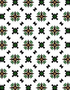 Ornate Black Green Brown Medallion Rug