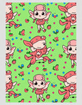 Pink Fairy Garden Polka Dot Rug