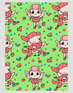 Pink Fairy Garden Polka Dot Rug