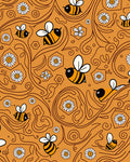 Golden Bee Daisy Swirls Rug