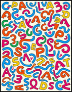 Bold Alphabet Collage Splash Rug