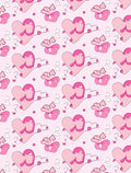 Charming Pink Hearts With Clouds Rug