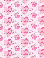 Charming Pink Hearts With Clouds Rug