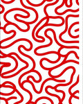 Continuous Red Line Abstract Rug