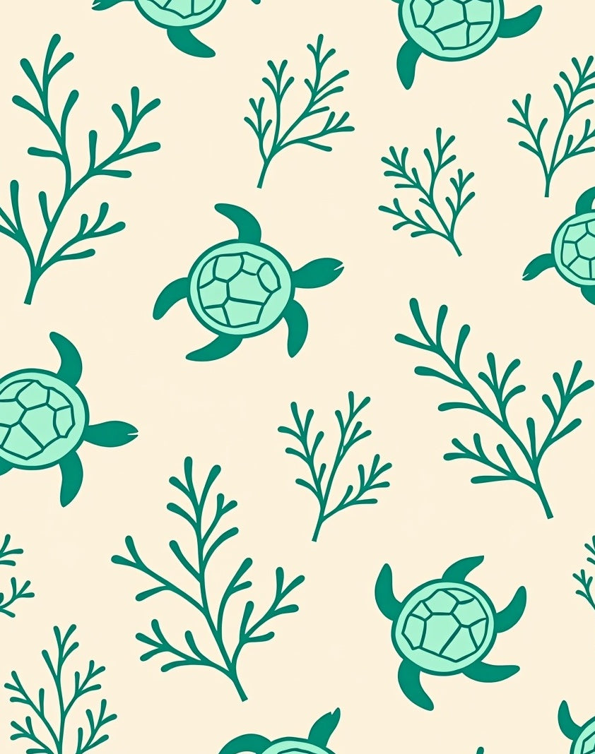 Sea Turtle Coral Reef Aquatic Rug