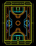 Neon Geometric Stadium Court Rug