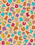 Colorful Alphabet Scatter Bold Composition Rug