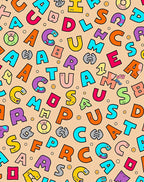Colorful Alphabet Scatter Bold Composition Rug
