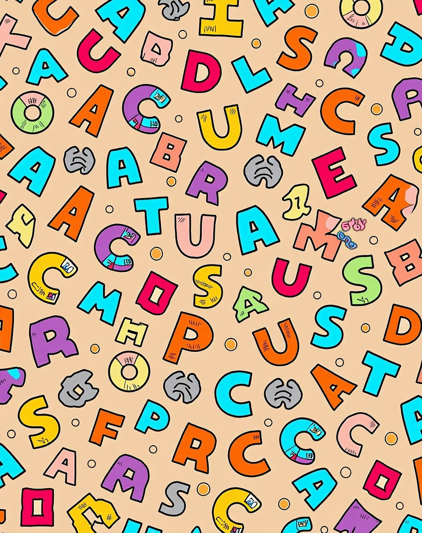 Colorful Alphabet Scatter Bold Composition Rug