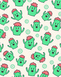 Playful Green Characters Cucumber Slices Rug
