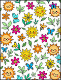 Happy Sunshine Butterfly Floral Garden Rug
