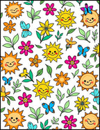 Happy Sunshine Butterfly Floral Garden Rug