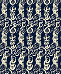 Navy Cream Nautical Anchor Swirl Rug