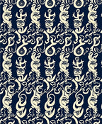 Navy Cream Nautical Anchor Swirl Rug