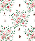 Pink Petal Blossom Vine Repeating Rug