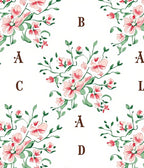 Pink Petal Blossom Vine Repeating Rug