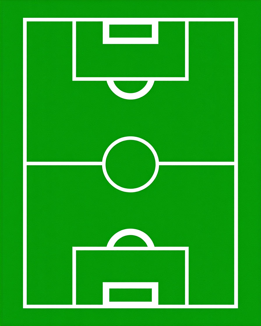 Green Court Playing Field Rug