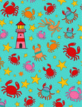 Coastal Crab Lighthouse Star Medley Rug