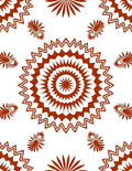 Terracotta Sunburst Medallion Mandala Rug