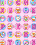Whimsical Pink Alphabet Animals Medley Rug