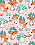 Whimsical Fox and Mushroom Friends Rug