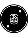 Monochromatic Shield Emblem Round Rug
