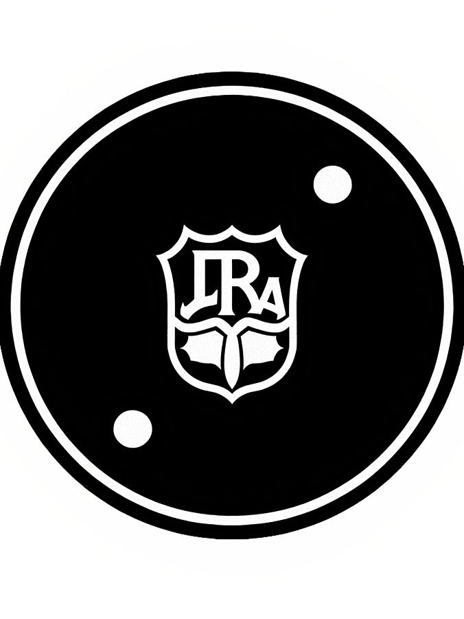 Monochromatic Shield Emblem Round Rug