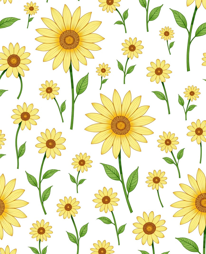 Golden Yellow Sunflower Garden Repeat Rug