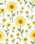 Golden Yellow Sunflower Garden Repeat Rug