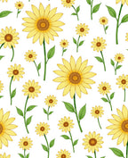 Golden Yellow Sunflower Garden Repeat Rug