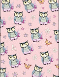 Whimsical Owl Butterfly Floral Stars Rug
