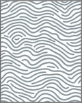 Gray Wavy Lines Abstract Texture Rug