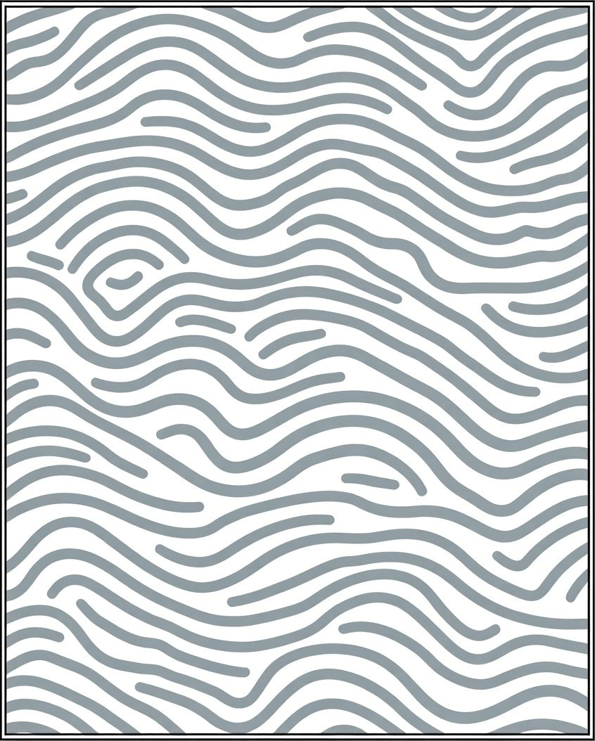 Gray Wavy Lines Abstract Texture Rug