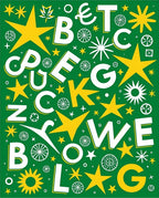 Bold Yellow Starburst Alphabet Rug
